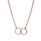 Rosévergoldet Sterlingsilber Karma Kreis Anhänger an 45,5 cm Kette