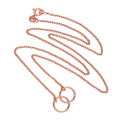 Rosévergoldet Sterlingsilber Karma Kreis Anhänger an 45,5cm Kette