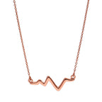 Rosévergoldet Sterlingsilber Herzschlag Anhänger an 45,5 cm Kette