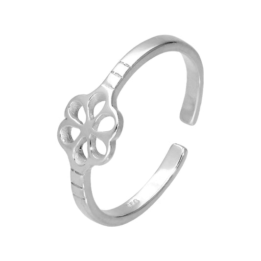 Sterlingsilber Blume Verstellbar Zehenring