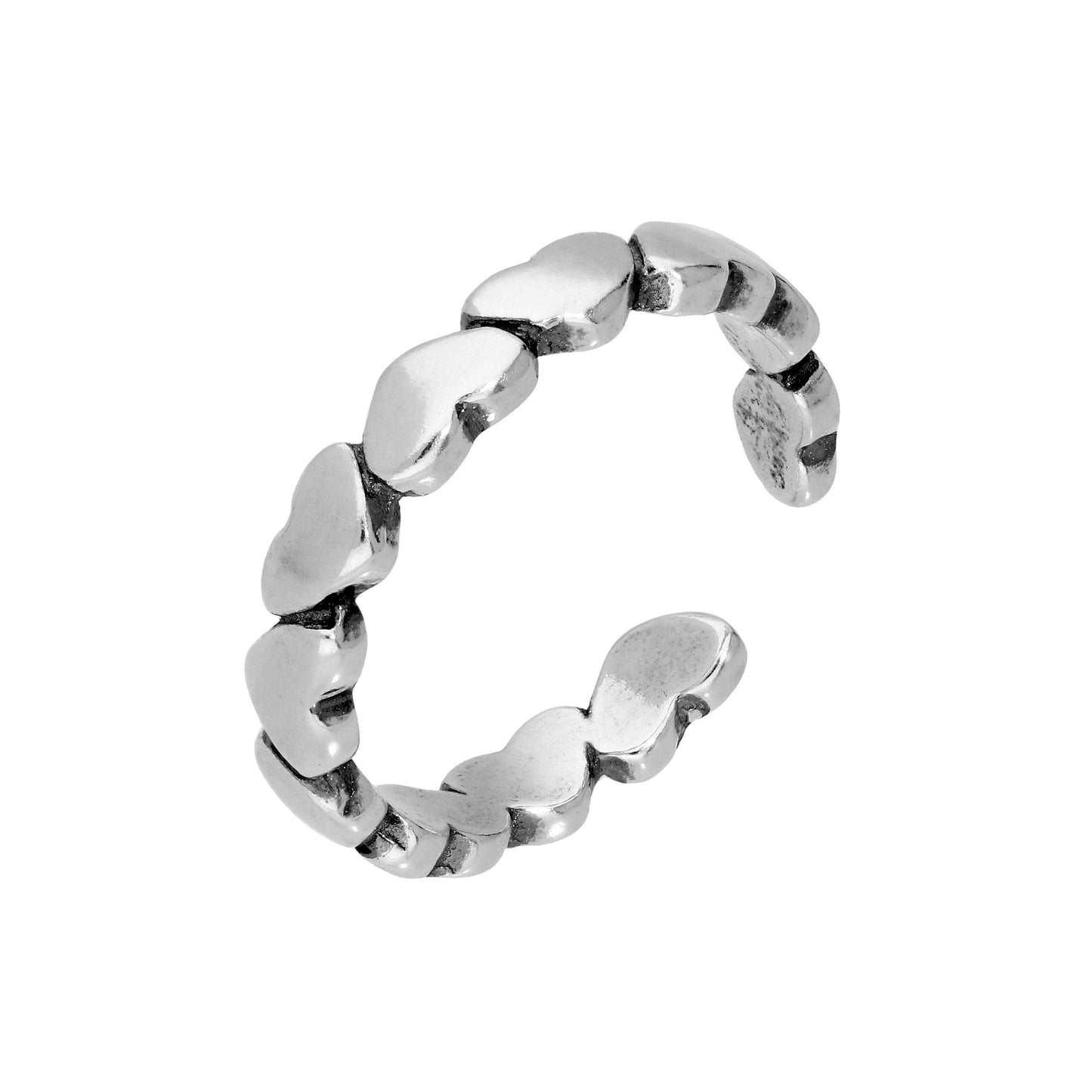 Sterlingsilber Herzen Zehenring