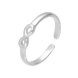 Sterlingsilber Unendlichkeitssymbol Verstellbar Zehenring