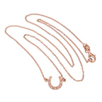 Rosévergoldet Sterlingsilber Glücks - Hufeisen Halskette