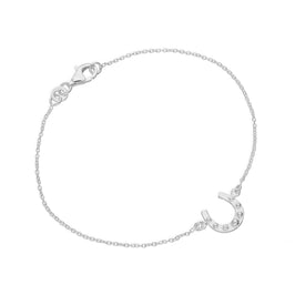 Sterlingsilber Glücks - Hufeisen 18 cm Armband