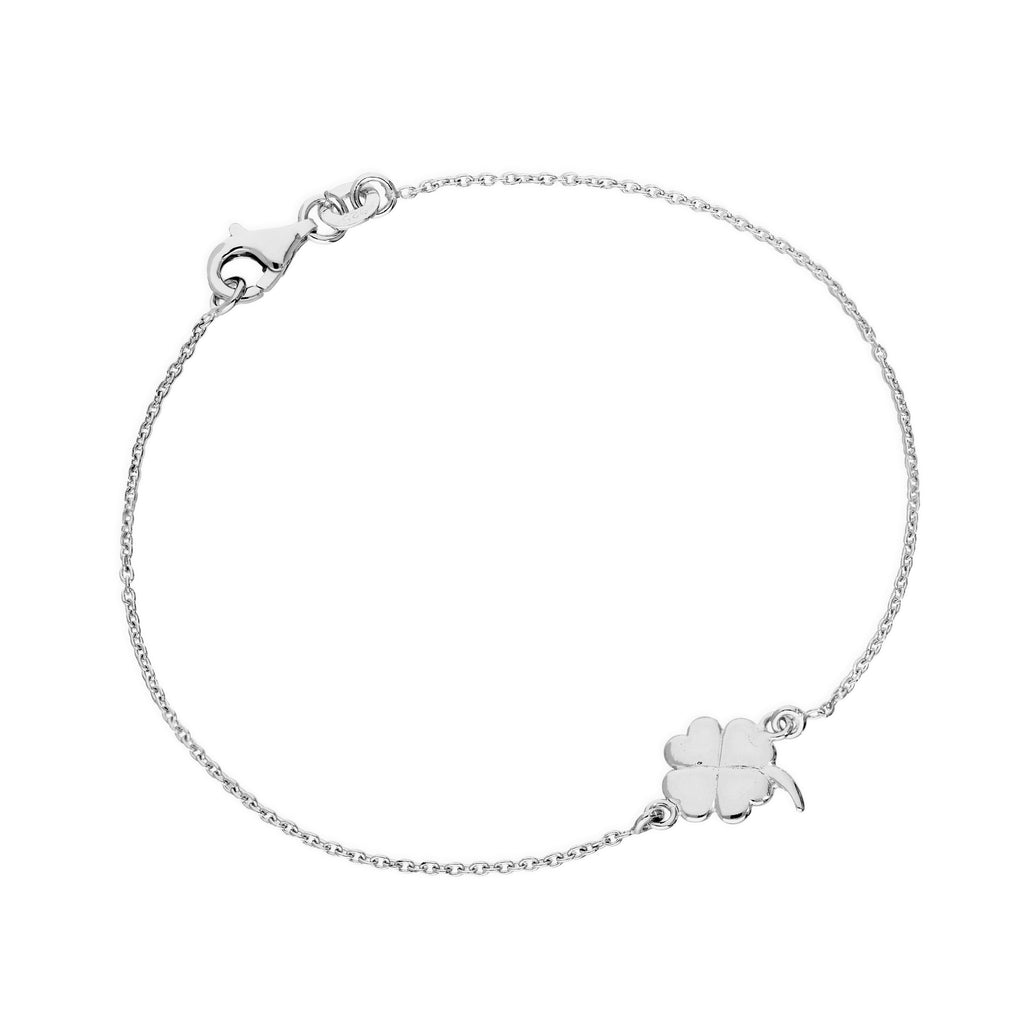 Sterlingsilber 4 - Blatt Kleeblatt 18 cm - Armband