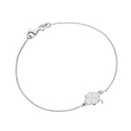 Sterlingsilber 4 - Blatt Kleeblatt 18 cm - Armband