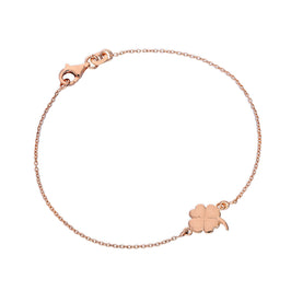 Rosévergoldet Sterlingsilber 4 - Blatt Kleeblatt18 cm Armband
