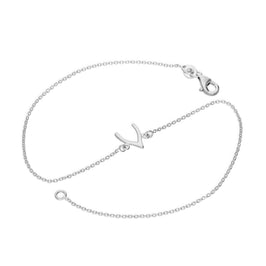 Sterlingsilber Wünschelrute Fußkette 25,5 cm