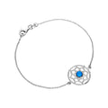 Sterlingsilber & Blau Emaille Traumfänger Armband 18 cm