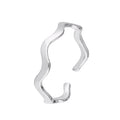 Sterlingsilber Wellig Band Zehenring