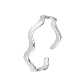 Sterlingsilber Wellig Band Zehenring