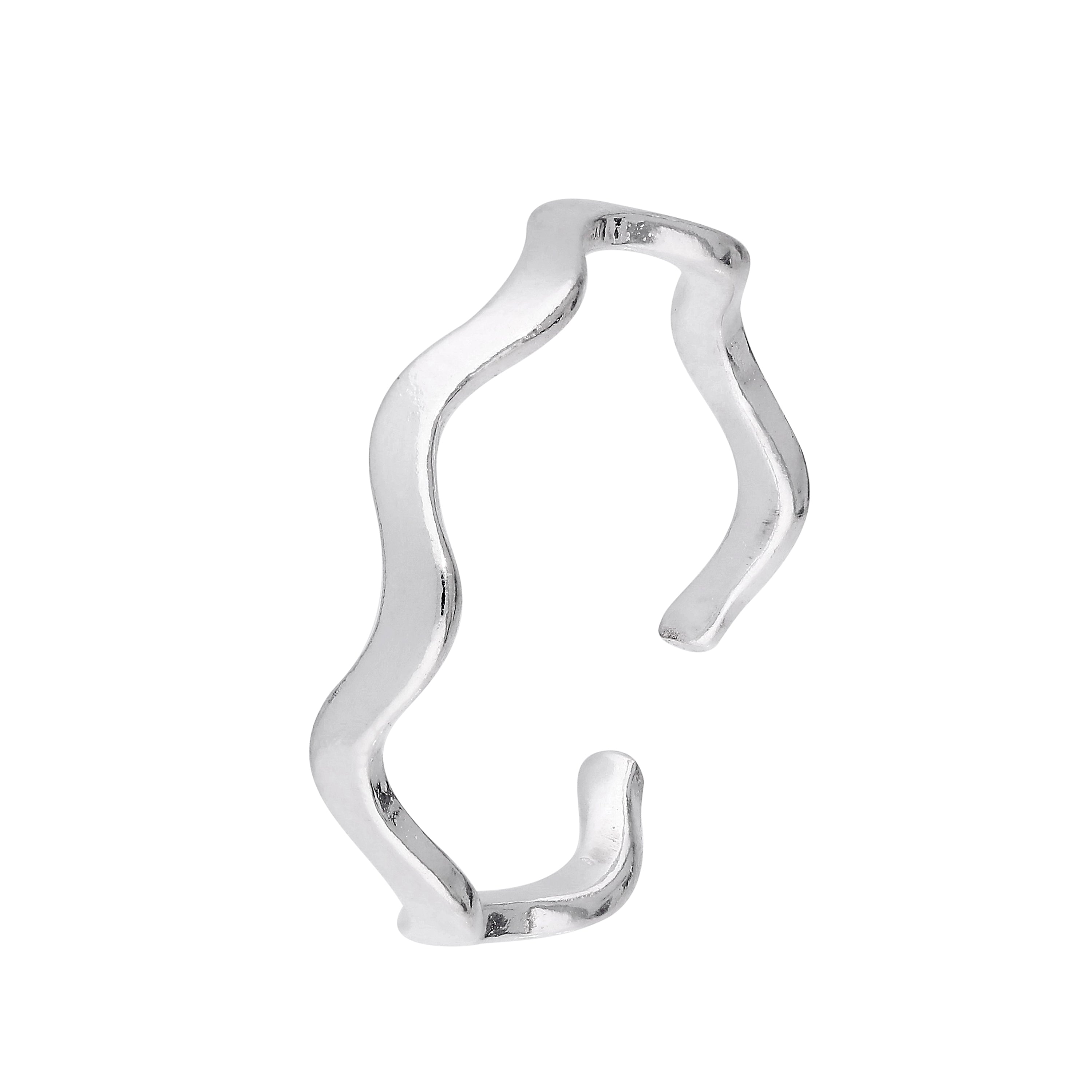 Sterlingsilber Wellig Band Zehenring