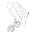 Sterlingsilber Filigran Herz Medaillon an 45,5 cm Kette
