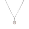 Sterlingsilber und Perlenanhänger an einer Kette, 35–55 cm, Perlen
