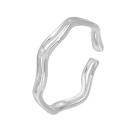 Sterlingsilber Wellig Band Verstellbar Zehenring
