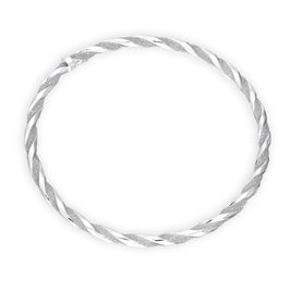 Mattierter gedrehter Armreif aus Sterlingsilber