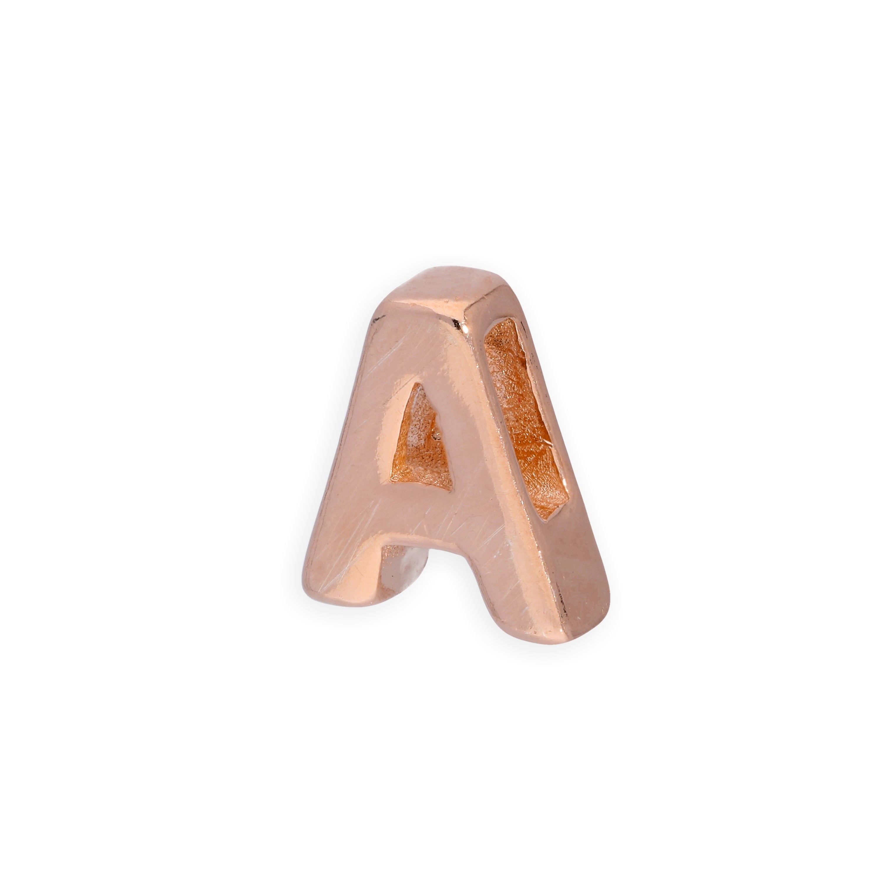 Roségold plattierter Sterlingsilber Alphabet Buchstaben-Anhänger A - Z