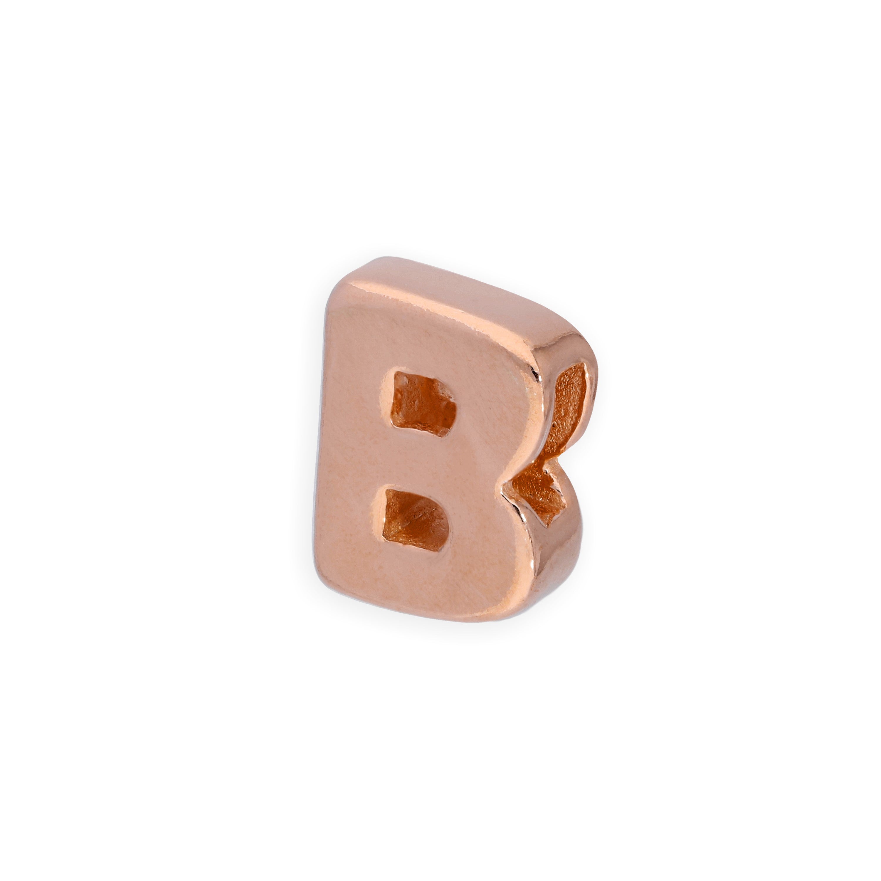 Roségold plattierter Sterlingsilber Alphabet Buchstaben-Anhänger A - Z