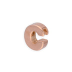 Buchstaben-Bead-Charm zum Auffädeln aus rosévergoldetem Sterlingsilber, A - Z