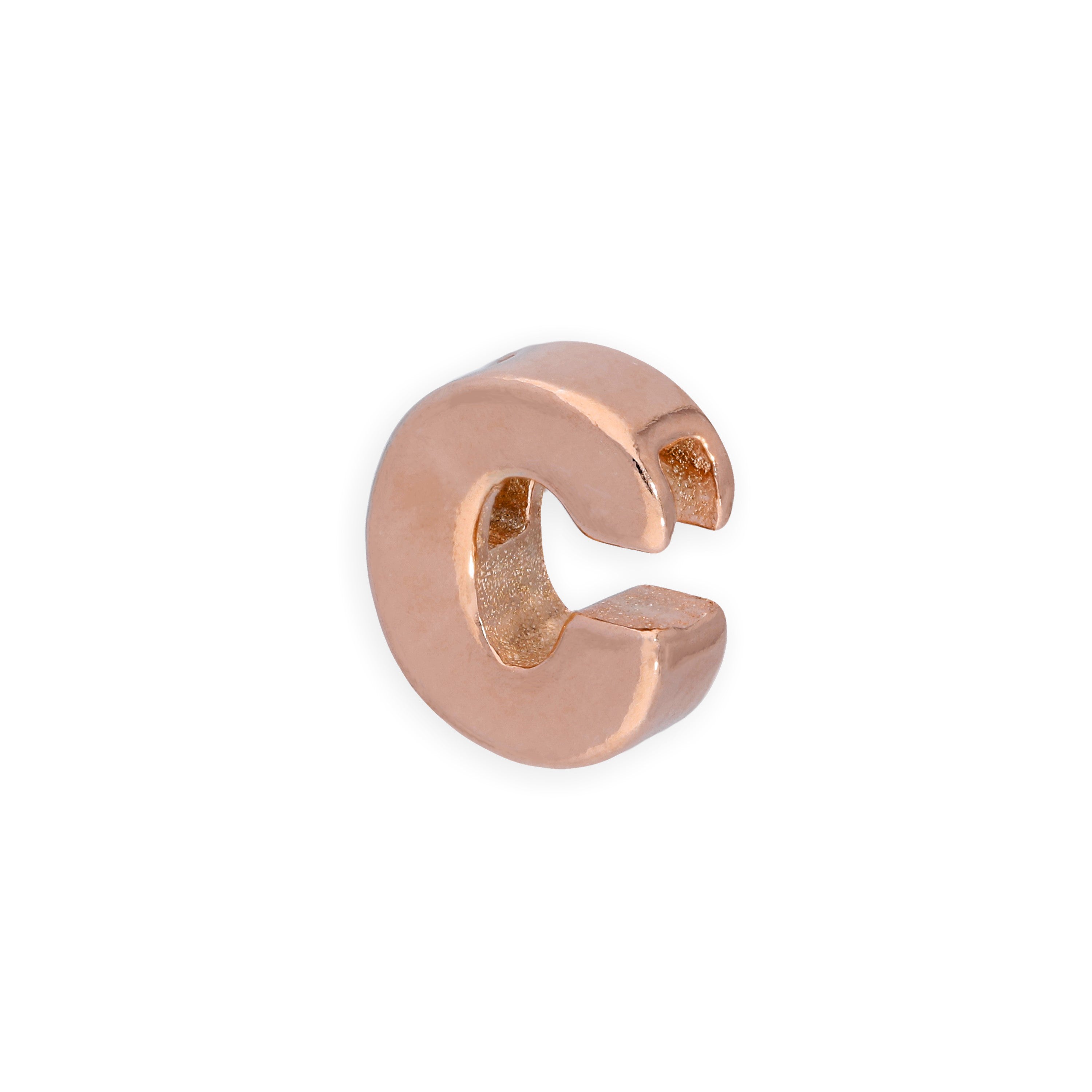 Roségold plattierter Sterlingsilber Alphabet Buchstaben-Anhänger A - Z