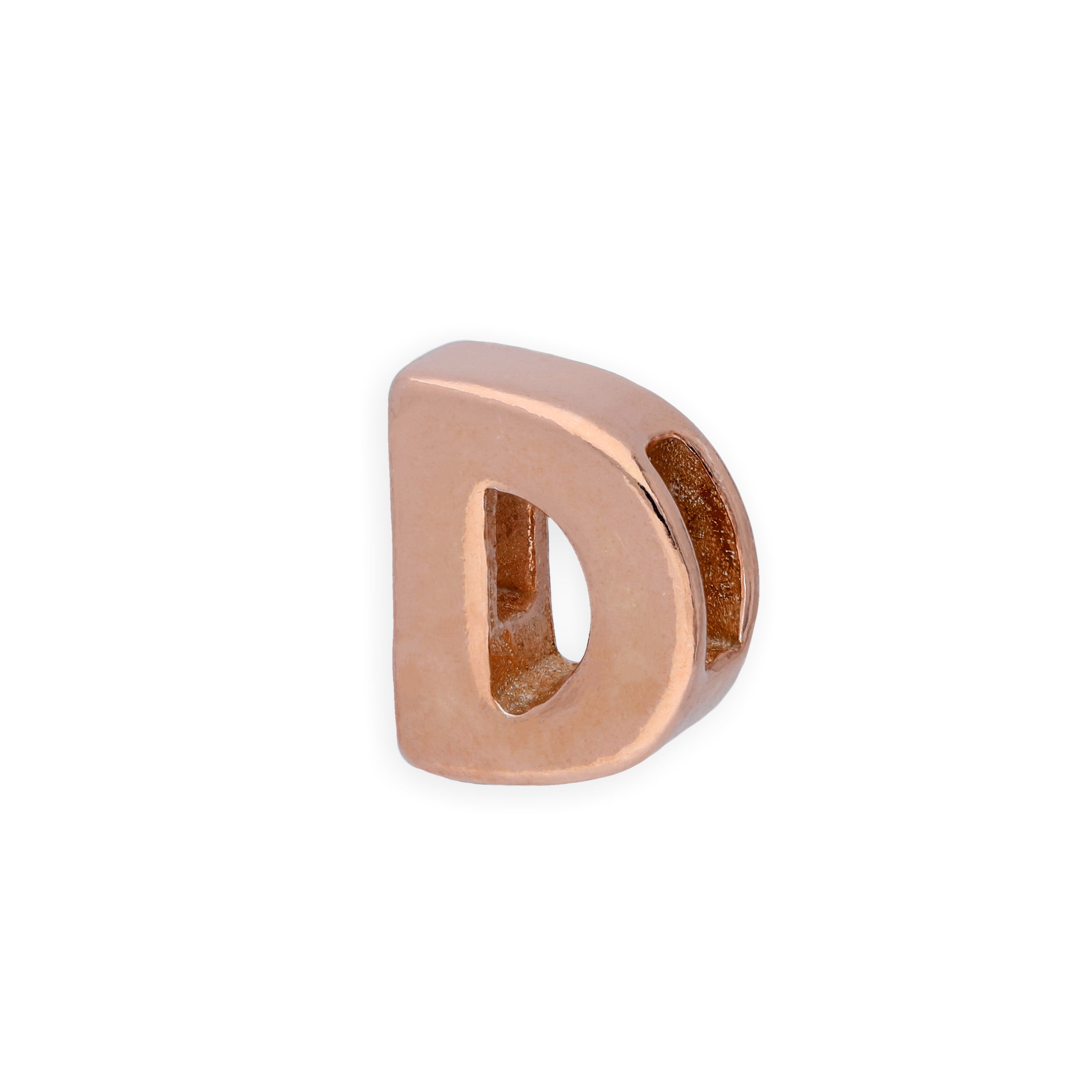 Roségold plattierter Sterlingsilber Alphabet Buchstaben-Anhänger A - Z