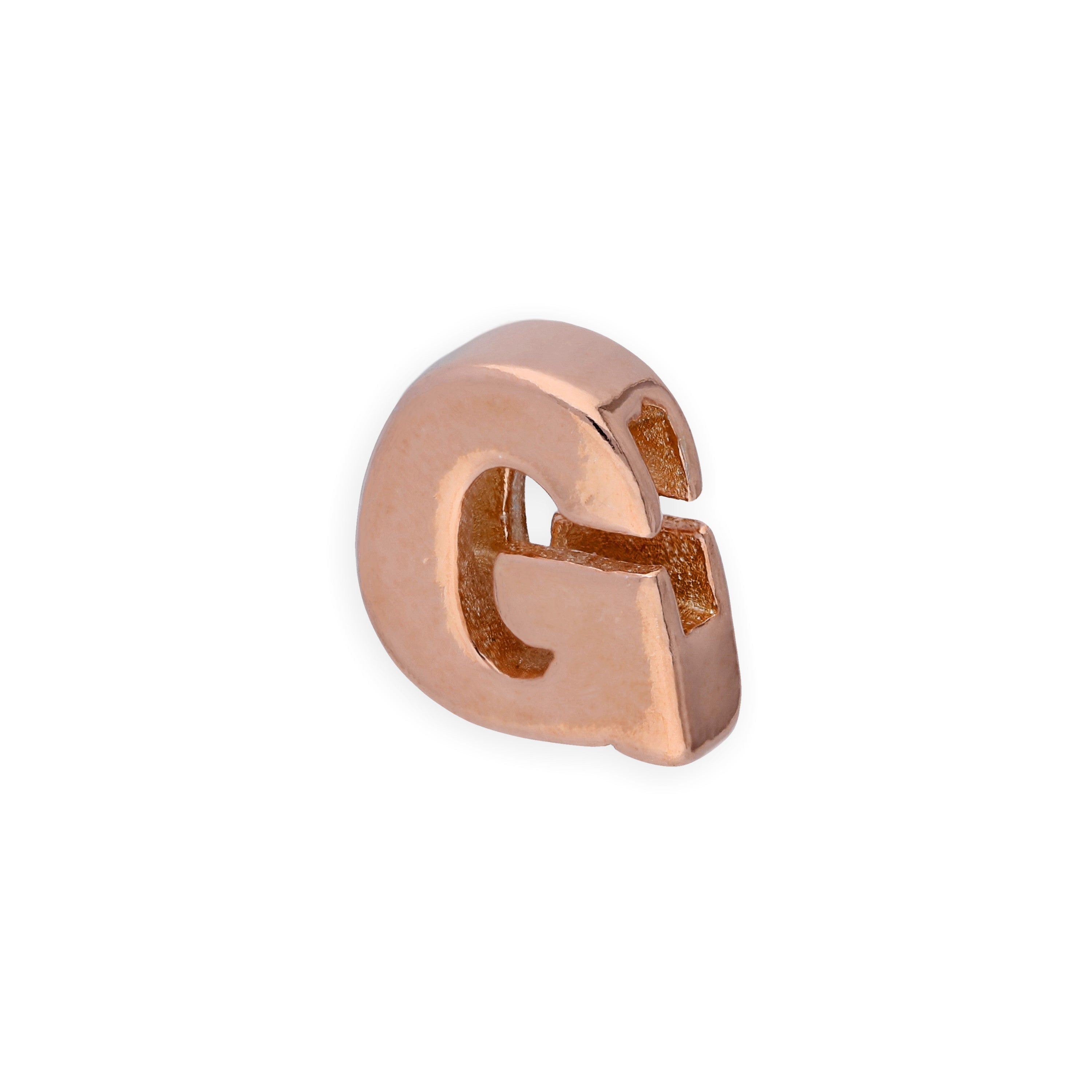 Roségold plattierter Sterlingsilber Alphabet Buchstaben-Anhänger A - Z