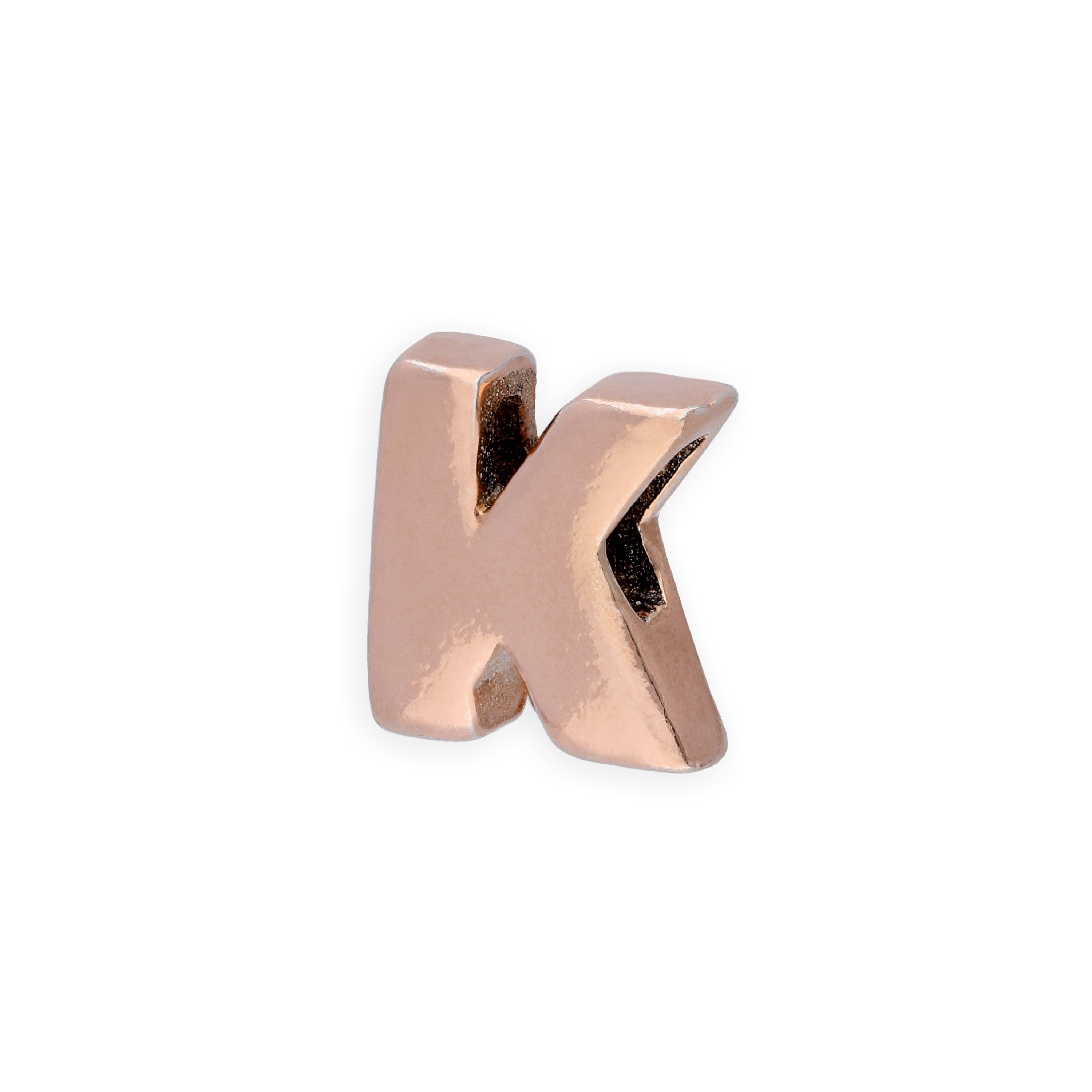 Roségold plattierter Sterlingsilber Alphabet Buchstaben-Anhänger A - Z