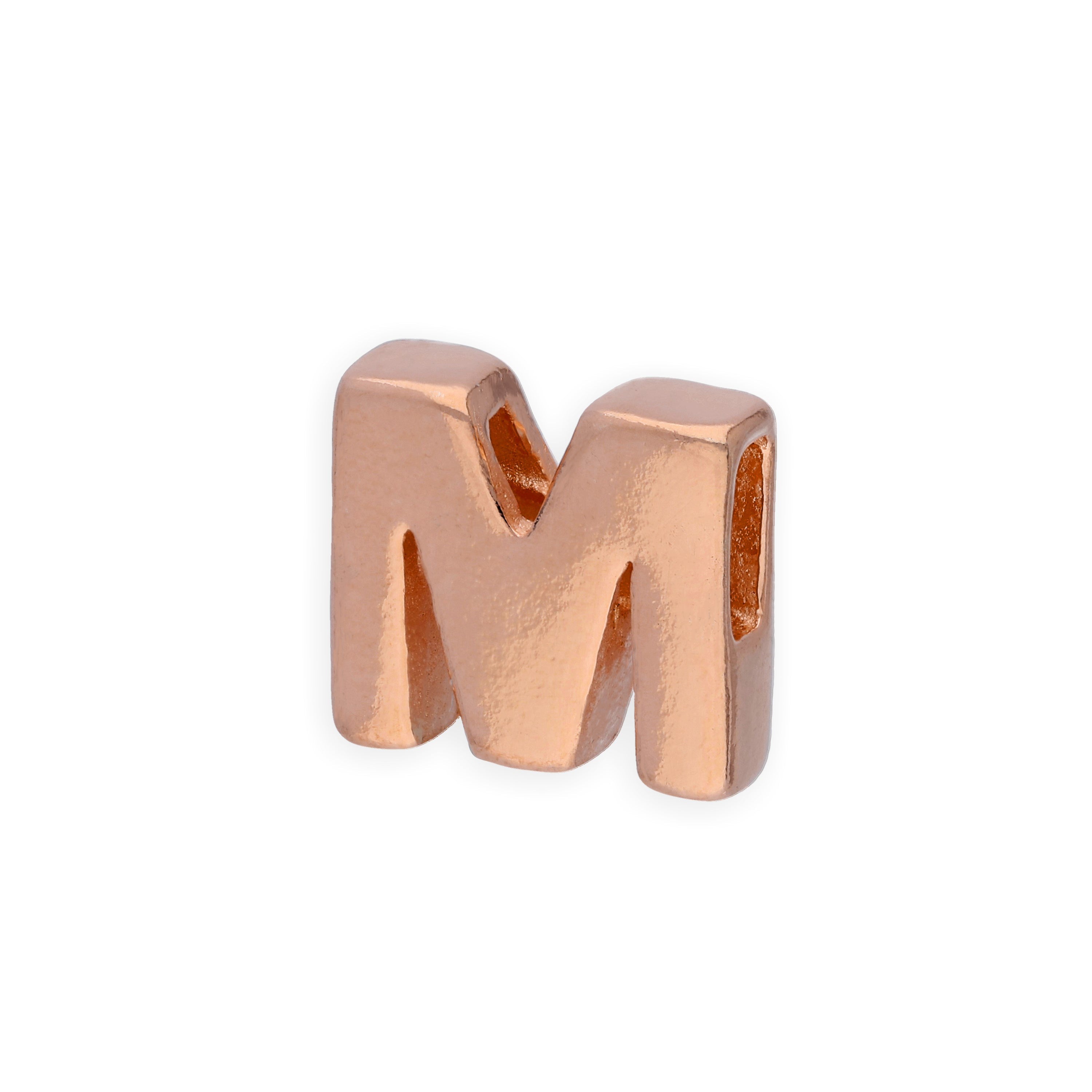 Roségold plattierter Sterlingsilber Alphabet Buchstaben-Anhänger A - Z
