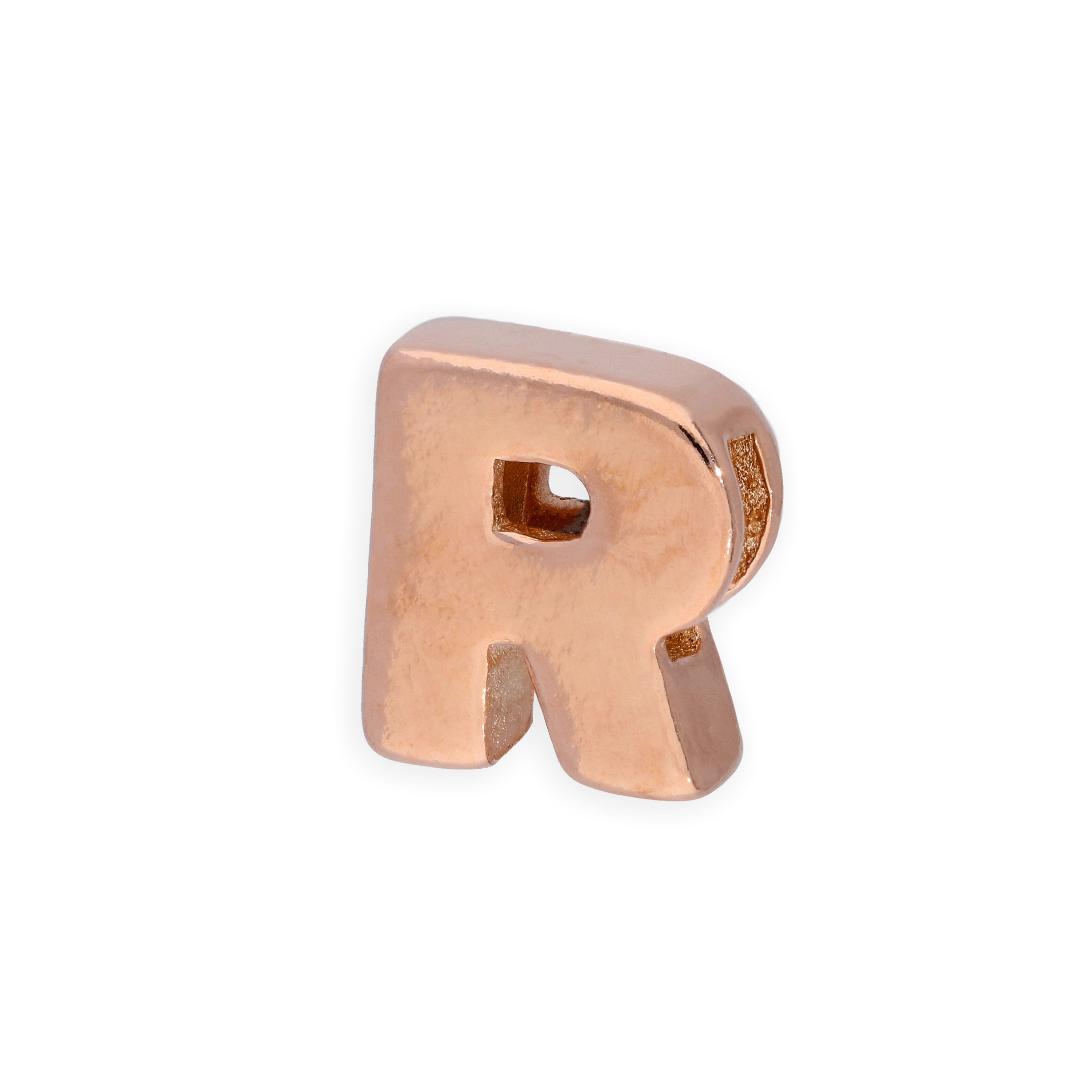 Roségold plattierter Sterlingsilber Alphabet Buchstaben-Anhänger A - Z