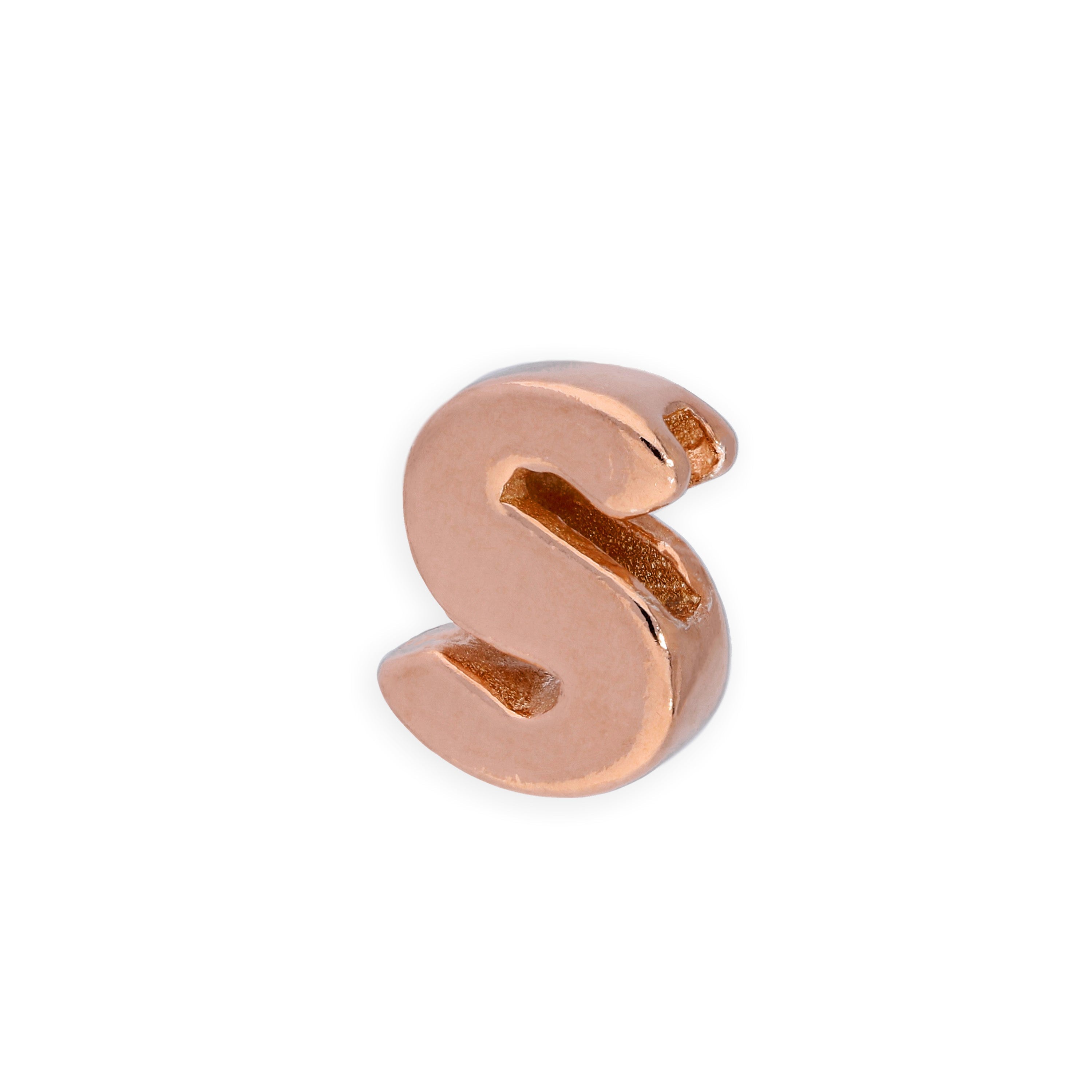Roségold plattierter Sterlingsilber Alphabet Buchstaben-Anhänger A - Z