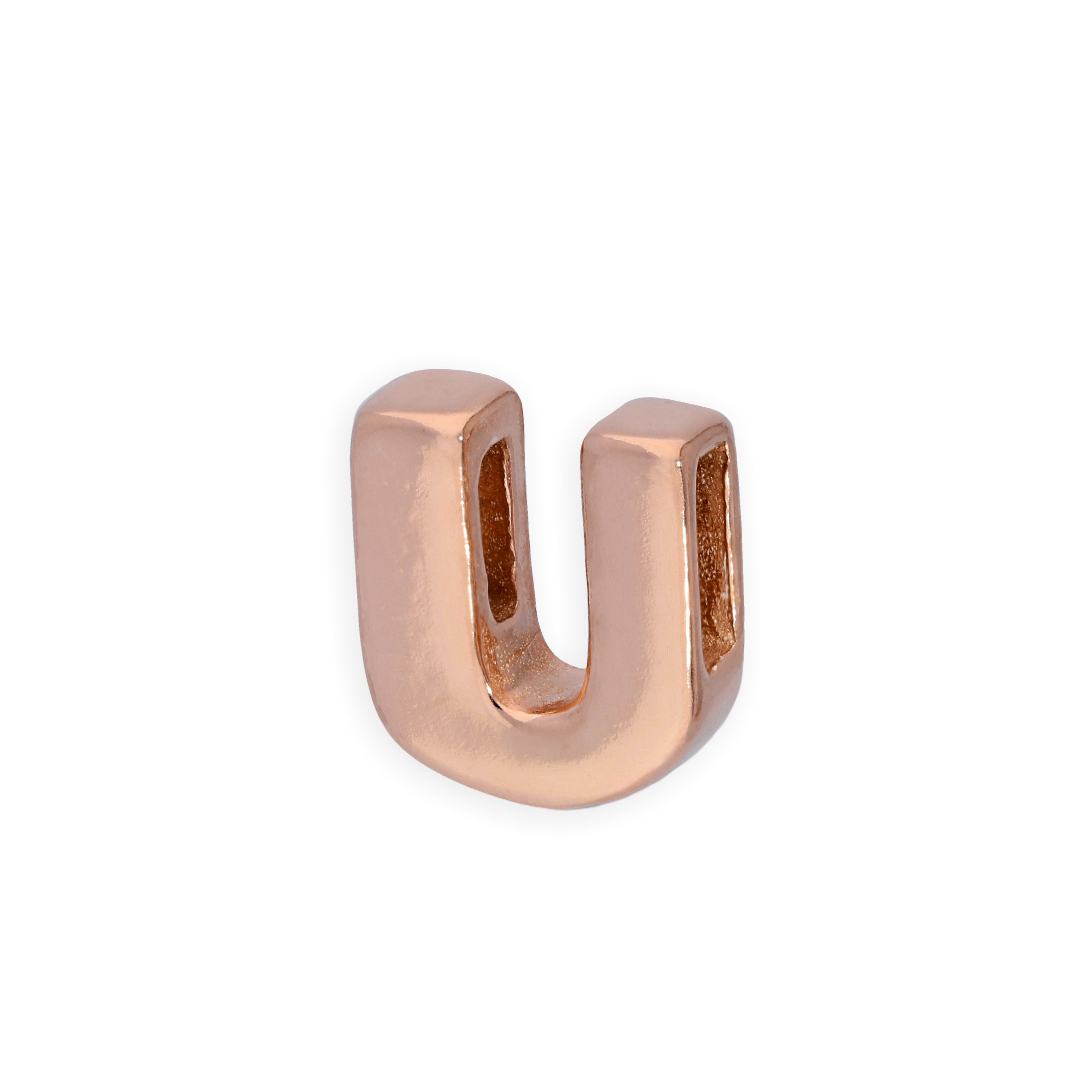 Roségold plattierter Sterlingsilber Alphabet Buchstaben-Anhänger A - Z