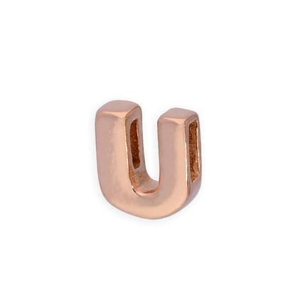 Roségold plattierter Sterling Silber Alphabet Buchstaben-Anhänger A - Z