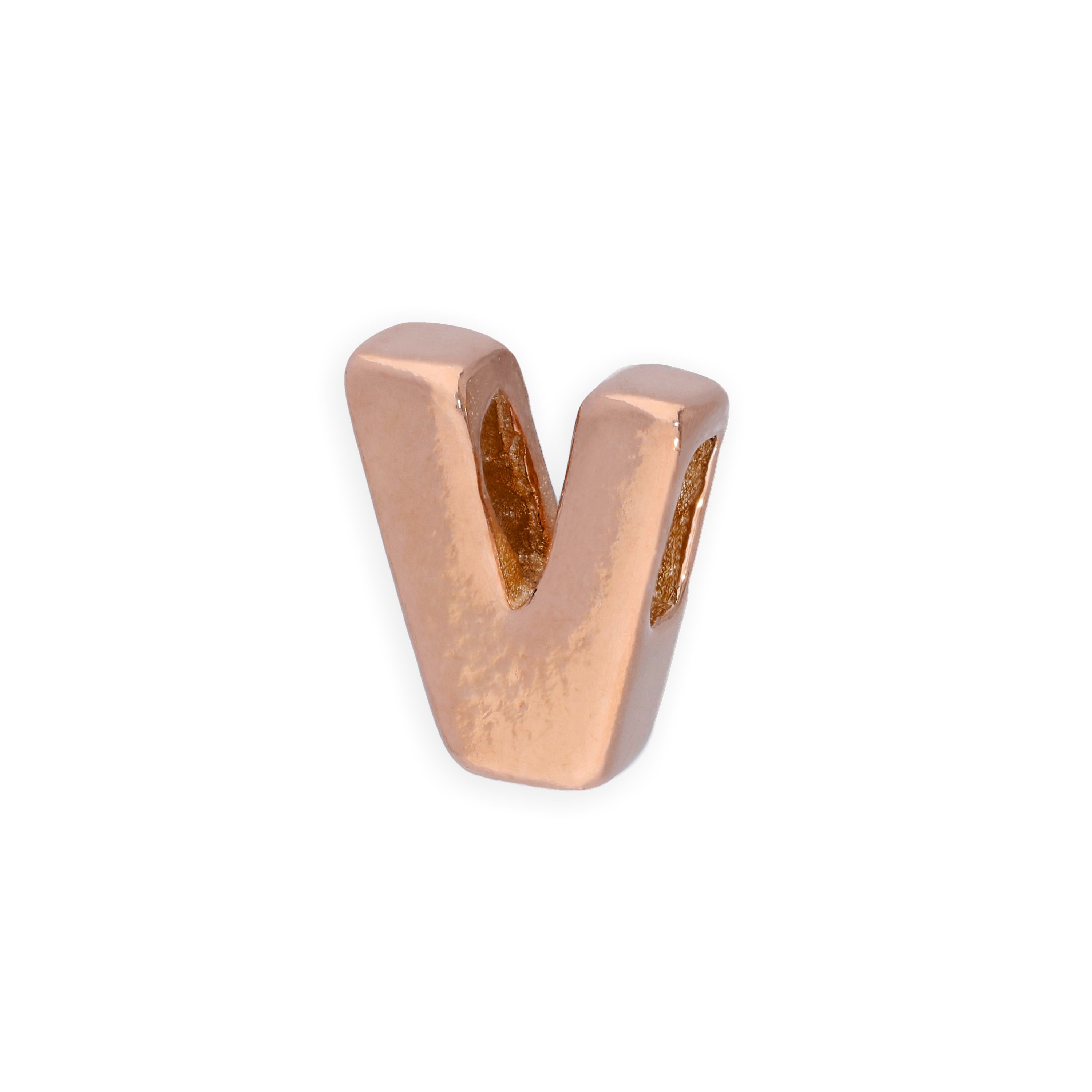 Roségold plattierter Sterlingsilber Alphabet Buchstaben-Anhänger A - Z