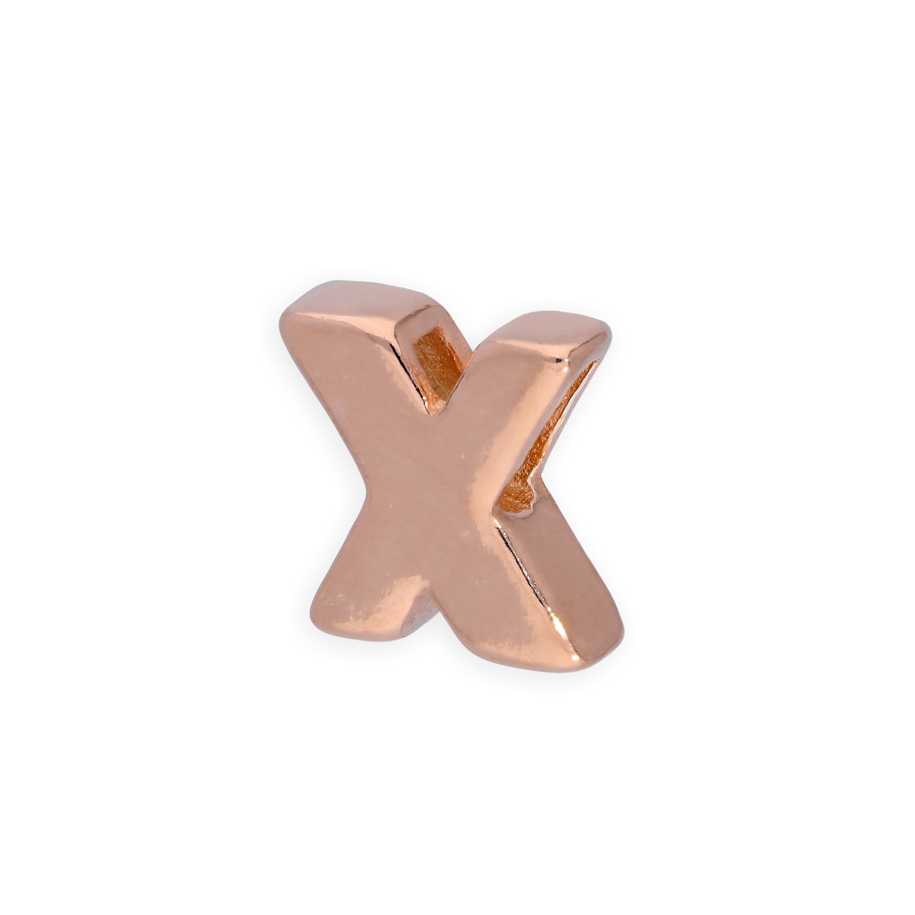 Roségold plattierter Sterlingsilber Alphabet Buchstaben-Anhänger A - Z