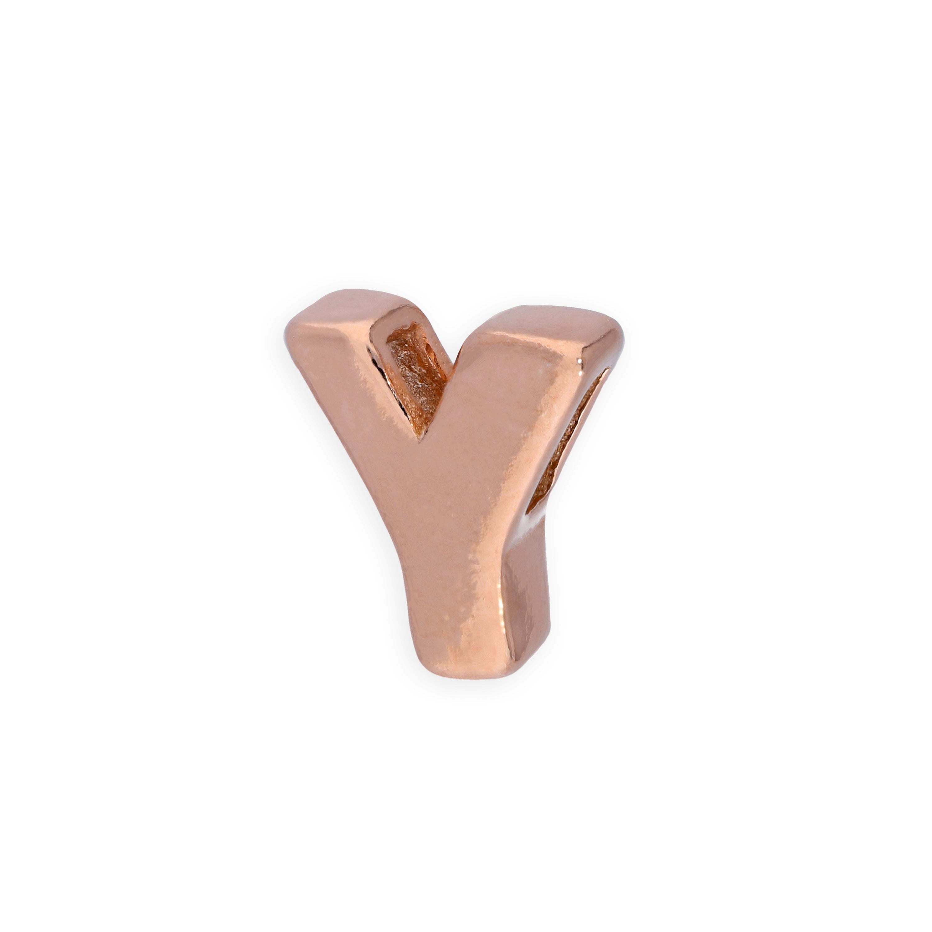 Roségold plattierter Sterlingsilber Alphabet Buchstaben-Anhänger A - Z