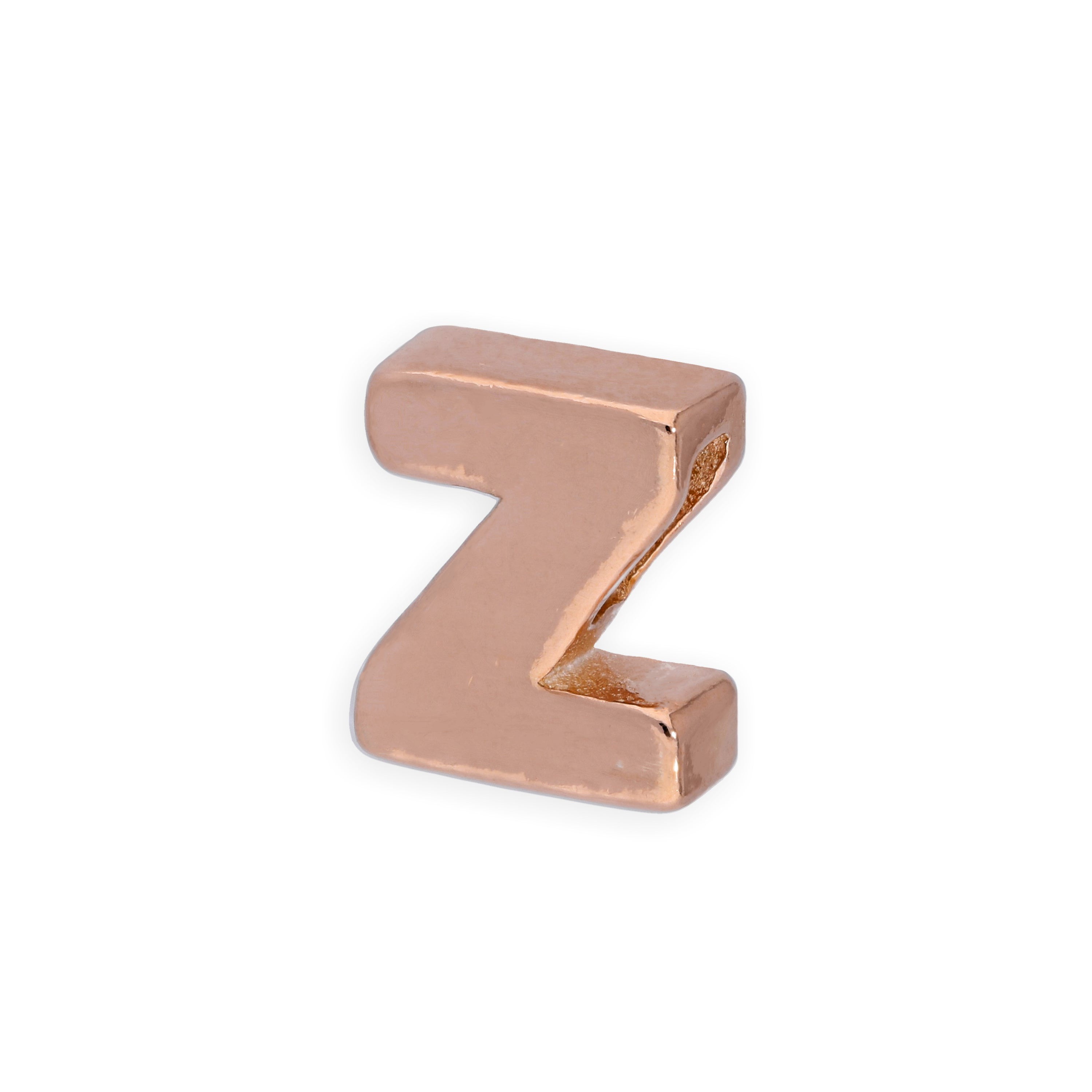 Roségold plattierter Sterlingsilber Alphabet Buchstaben-Anhänger A - Z