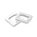Mattierte quadratische Creolen aus Sterlingsilber