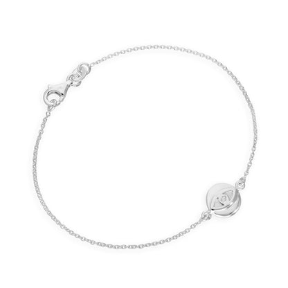 Sterlingsilber 18cm Teufelsauge Armband