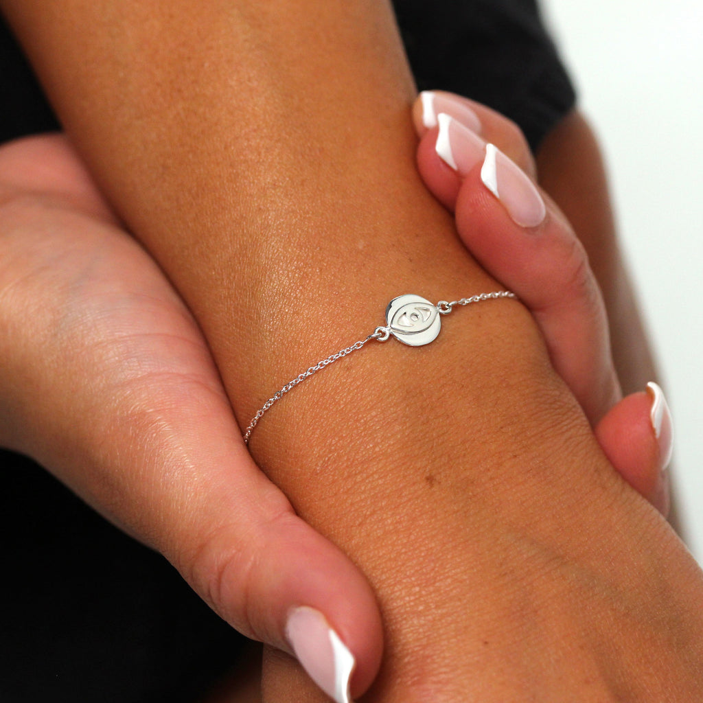 Sterlingsilber 18 cm Teufelsauge Armband