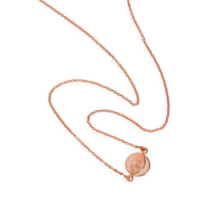Rose vergoldet Sterling Silber Evil Eye Anhänger auf 18 Zoll Kette