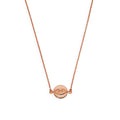 Rosévergoldet Sterlingsilber Evil Eye Anhänger auf 18 Zoll Kette