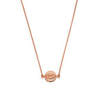 Rosévergoldet Sterlingsilber Evil Eye Anhänger auf 18 Zoll Kette