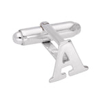 Buchstaben-Manschettenknopf aus Sterlingsilber mit Drehverschluss, A - Z