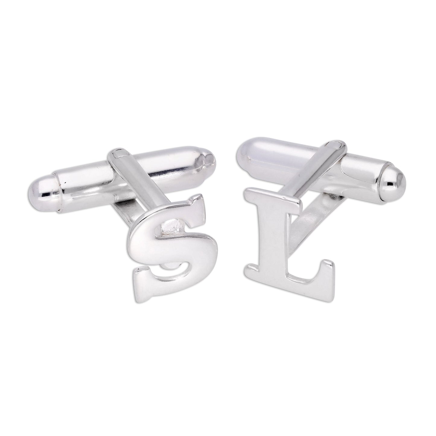 Sterling Silber Buchstaben-Manschettenknöpfe A - Z