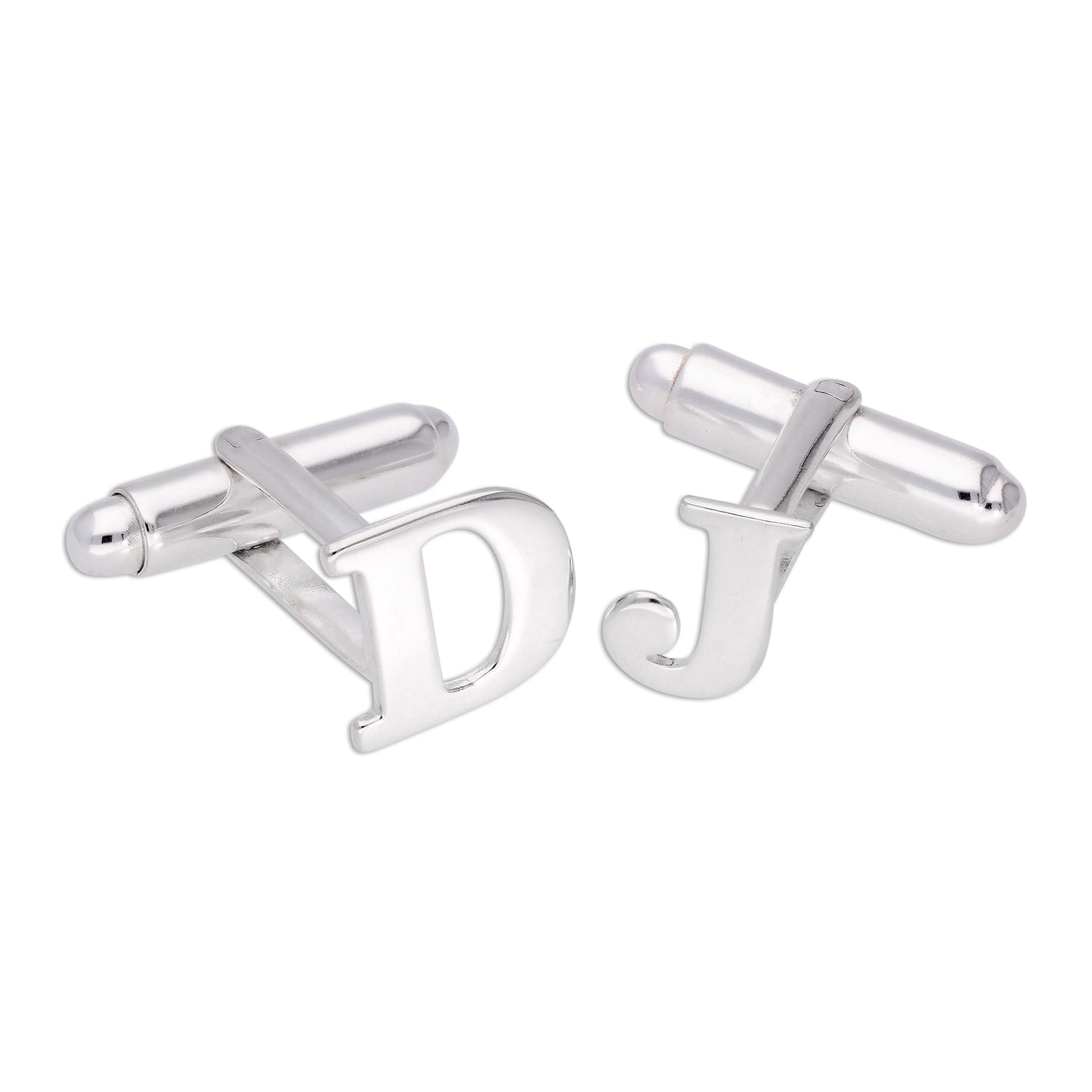 Sterling Silber Buchstaben-Manschettenknöpfe A - Z