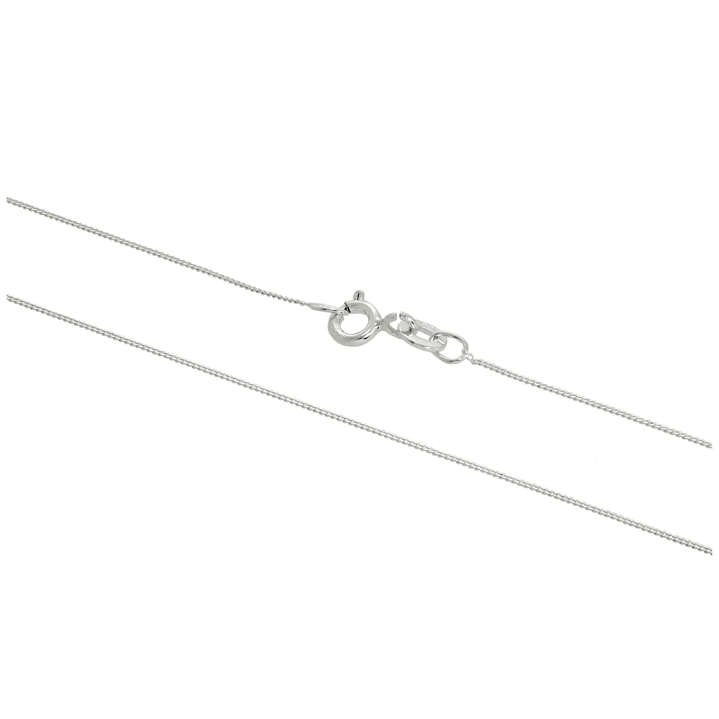 Sterling Silber sehr feine 0,5 mm Diamantschliff Panzerkette 14 - 32 Zoll