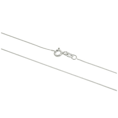 Sterling Silber sehr feine 0,5 mm Diamantschliff Panzerkette 14 - 32 Zoll