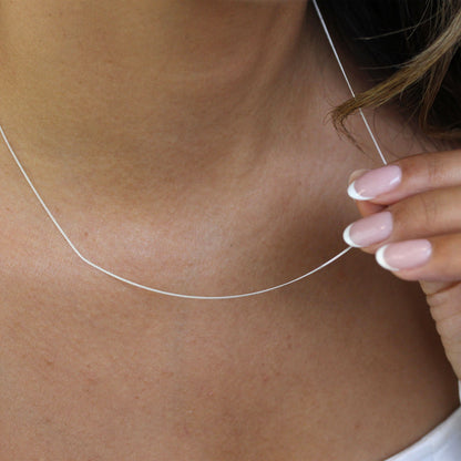 Sterling Silber sehr feine 0,5 mm Diamantschliff Panzerkette 14 - 32 Zoll