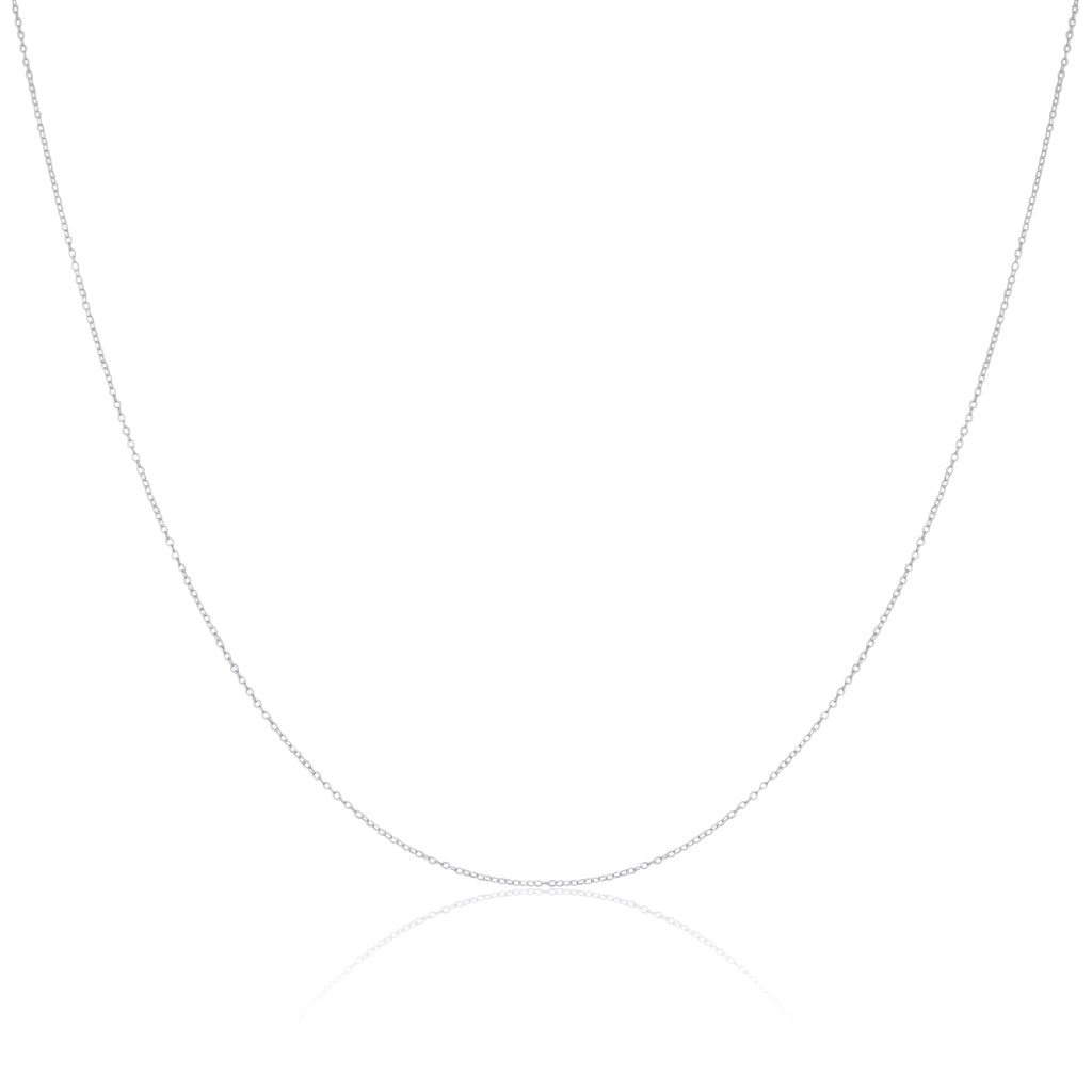 Sterlingsilber feine 0,8 mm Kabelkette 14 - 32 Zoll