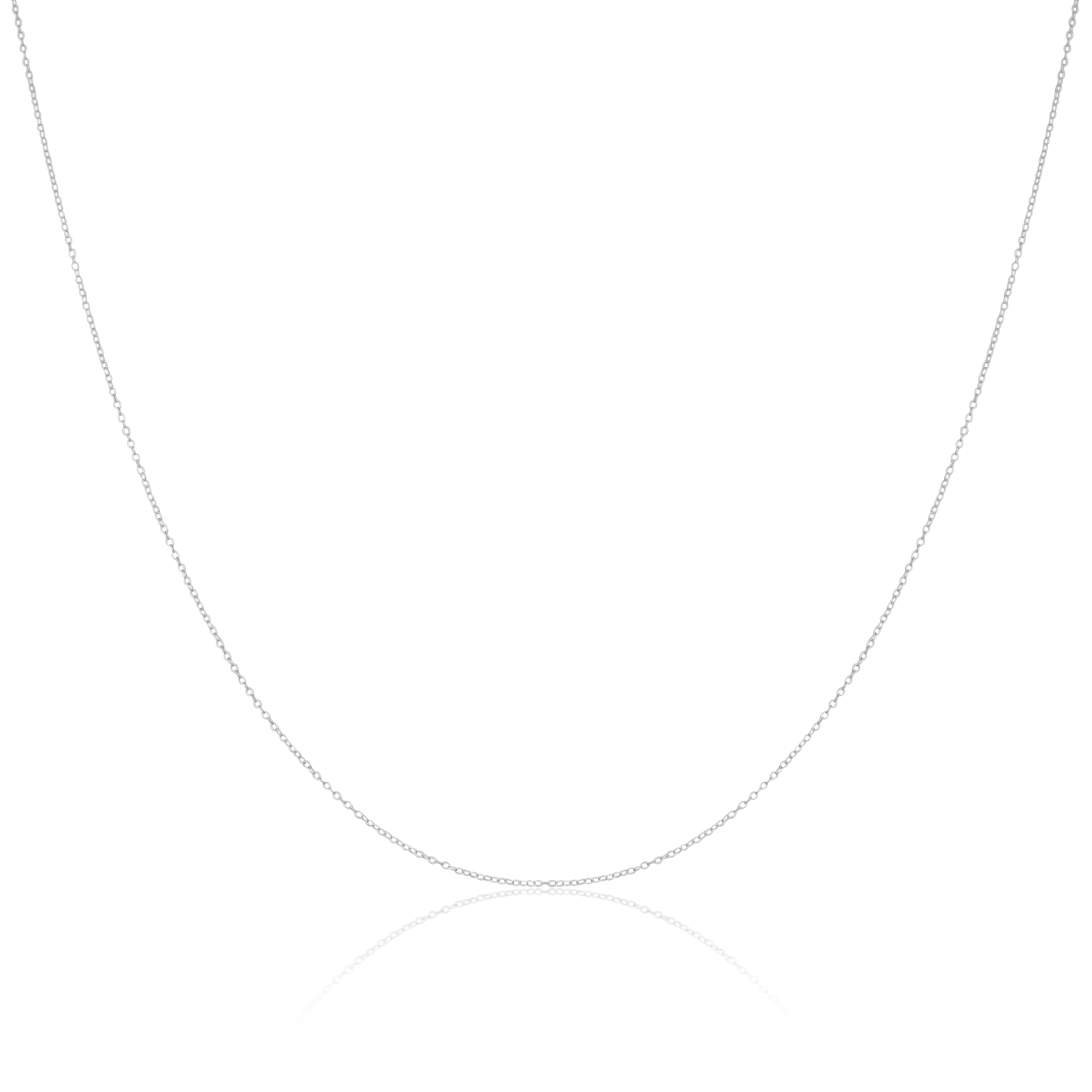 Sterlingsilber feine 0,8 mm Kabelkette 14 - 32 Zoll